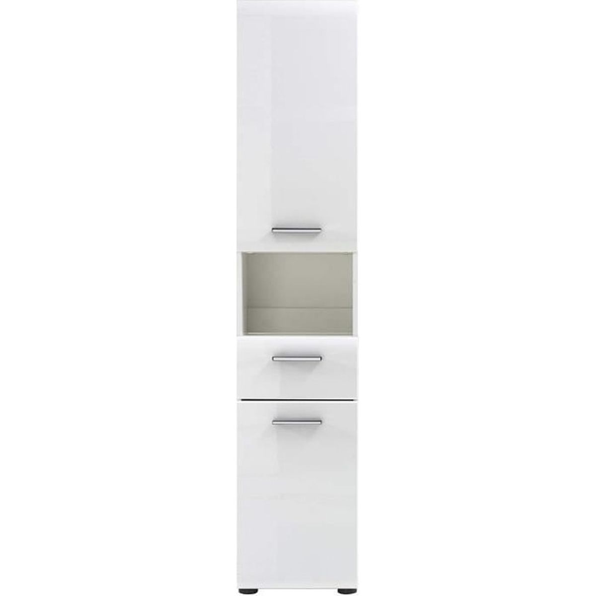 Colonne de salle de bain style contemporain - Blanc brillant - 19 Colonne de salle de bain style contemporain - Blanc brillant - 19