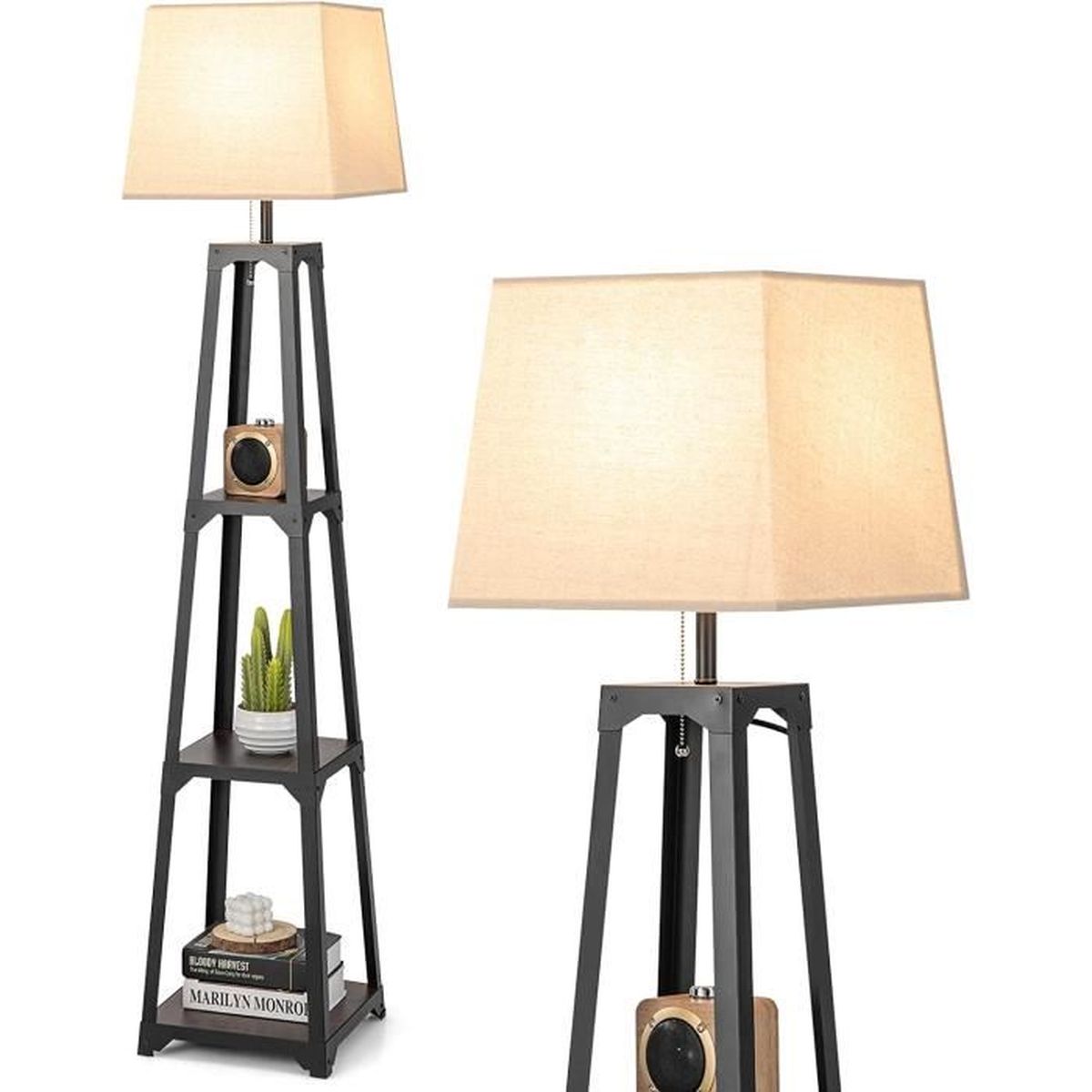 Lampadaire Pied Salon VidaXL - Éclairage Solaire Pour Intérieur/extérieur