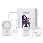 Kit d'accessoires - MASSILIA TECH - iPhone 13 Pro Max - Coque MagSafe - Chargeur 20W - Écouteurs sans fil
