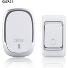 FOOTIER Sonnette sans fil étanche avec 36 mélodies et portée de 300m - 300M LED - K01-AC - ABS - Argent