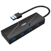 Atolla Hub USB 3.0, Multi 4 Ports Multiprise USB Ultra Fin pour Transfert de Données 5Gbps, Compatible avec Macbook, Laptop, PC