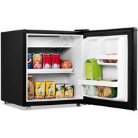 GOPLUS Mini Réfrigérateur 48 L, Frigo 0-7℃, 2 Etagères, Hauteur de Pieds Réglable, Portable pour Voyage,Noir