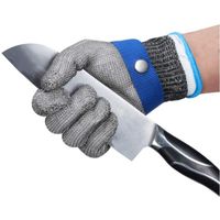 Gants de travail en acier inoxydable résistant aux coupures 316L Protection de niveau 5 en fil métallique pour boucher，Un gant.XS