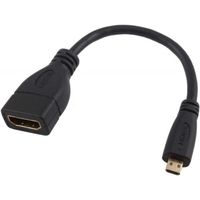 INECK®  Câble Micro HDMI Mâle vers HDMI Femelle Adaptateur Cordon pour GoPro HERO6 Black-HERO5 Black, Asus T100-Zenbook UX330UA,