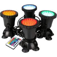 Projecteurs LED Submersibles imperméables RGB Lampe spot, Eéglable IP68 Étanche Lampe Lumières pour Extérieur, Jardin, Piscine,Étang