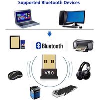 Adaptateur USB bluetooth 5.0 émetteur récepteur bluetooth adaptateur audio bluetooth adaptateur USB sans fil adapté pour ordinateur