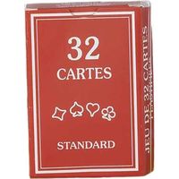 JEU DE 32 CARTES STANDARD PLASTIFIEES 9 X 6 CM