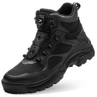 MBP chaussures de sécurité pour hommes-Chaussures de travail à bout en acier résistantes à l'usure et confortables-noir