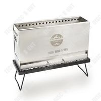 TD® Grille de barbecue en acier inoxydable pour camping en plein air Grille à charbon de bois Grille multifonctionnelle pliante