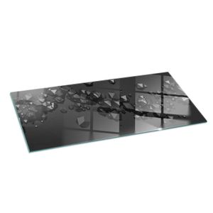Crédence De Cuisine En Verre 125x50 Cm - Motif Floral Pierres Fleurs - Tulup - Neuf