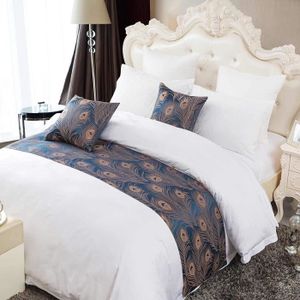 QIUhoodies Bed Runner D/écoratif Chemin de Lit Couleur Unie Velours Coton extr/émit/é de lit Serviette Chemin de lit Fin de lit Coussin Housse de lit h/ôtel h/ôtel literie