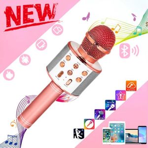 Microphone karaoké,kit Karaoke,Machine de karaoké Bluetooth portableavec 2  Microphones sans Fil pour Le Chant,système de sonorisation Portable pour la  fête,Les activités,Support Bluetooth, AUX,USB/TF : : Instruments  de musique et Sono