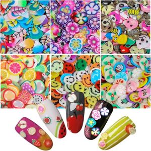 STICKERS - STRASS Fimo Pour Ongle - Pièces 3D Mignonne Ongles Fruits