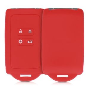 kwmobile Accessoire Clef de Voiture pour Renault Renault 4-Bouton Rouge fonc/é Keyless Go Uniquement Coque de cl/é de Voiture en Simili Cuir pour Clef de Voiture Smart Key