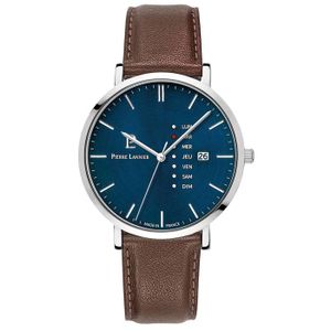NEUF Montre homme élégante avec bracelet cuir marron clair - Montres & Bijoux