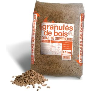POÊLE À GRANULÉS - PELLETS Sac de pellets - WOODSTOCK - 15 kg g15 - Marron