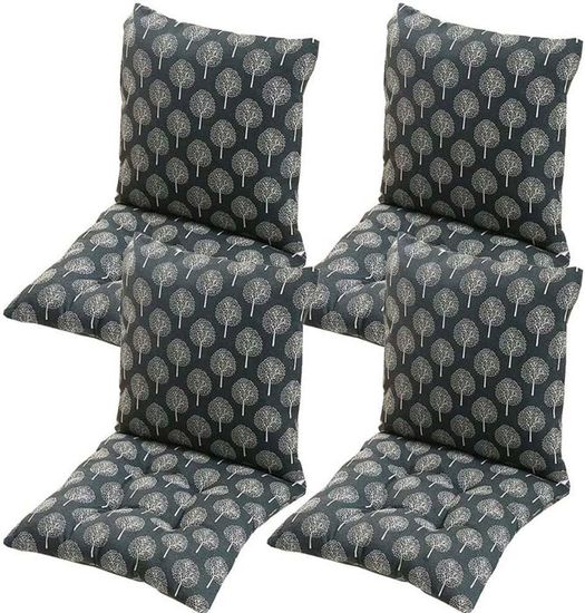 Lot De 2 Coussins De Chaise Avec Dossier Haut Et Repose-tête - Ultra Moelleux, Marque Detex