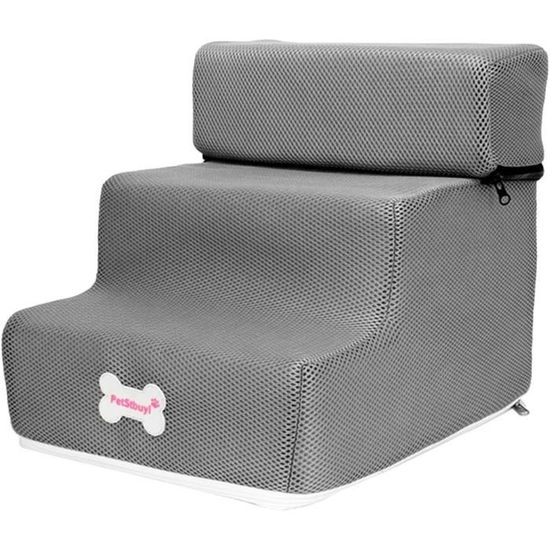 Marches Pour Chien/Chat - Rampe Antidérapante 54x37x39 Cm, Housse Lavable, Pour Canapé/Voiture - 5