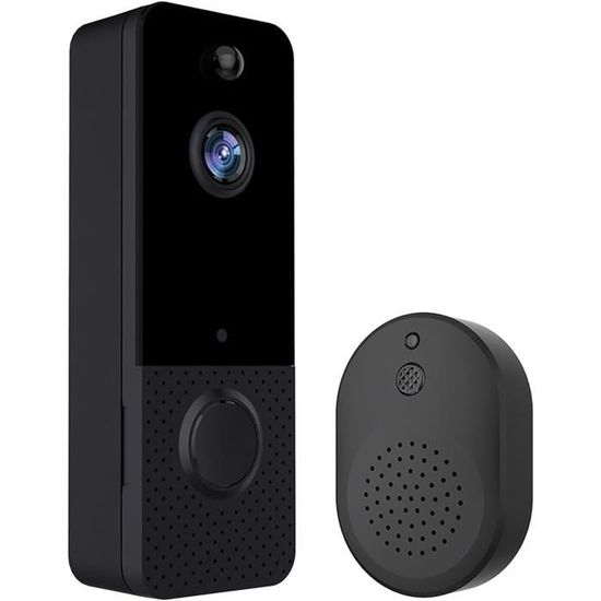 Sonnette Sans fil avec Caméra WiFi Video Sonnette de Sécurité 1080P HD