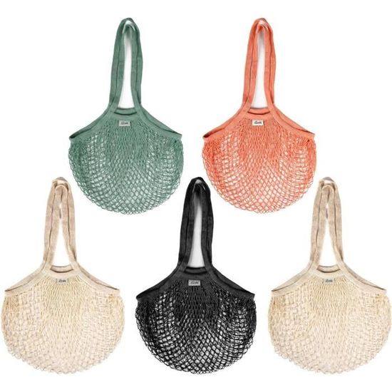 Filet à Provisions En Maille Polyester – 44 X 67 Cm – Couleur Aléatoire – Sac De Courses Réutilisable écologique