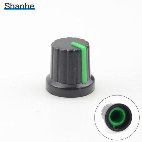 Boutons Potentiomètre Aluminium - Lot De 5, Diamètre 20 Mm, Hauteur 17 Mm, Pour Arbre Type D De 6 Mm - Finition Argenté
