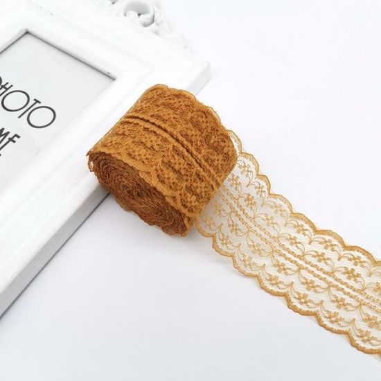 Ruban Dentelle Vintage Blanc 10m - Pour Couture, Scrapbooking, Décoration - Coton 100%