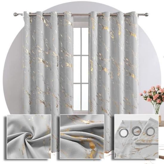 BellaHills Rideaux Occultants 2 Pièces 117x137 Cm,Rideaux