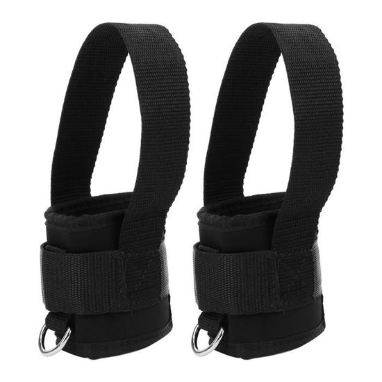 2 Sangles De Cheville Musculation – Ankle Straps Rembourrées Réglables Pour Machines à Câbles