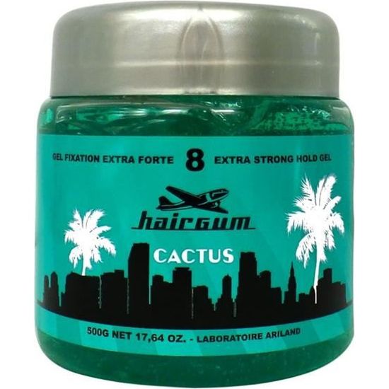 Hairgum Gel fixant cheveux Cactus, fixation extra-forte , Gel 500ml -  Cdiscount Au quotidien