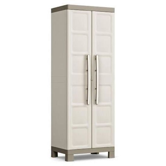 Armoire haute KETER XL EXCELLENCE Sable/Terre 4 étagères réglables