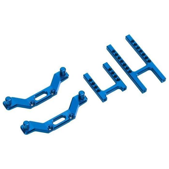 VGEBY Support De Poteau De Carrosserie Avant/arrière En Alliage D'aluminium – Pour Traxxas 1/16 E Revo, Slash, Summit – Dur, Léger, Installation Facile – Bleu