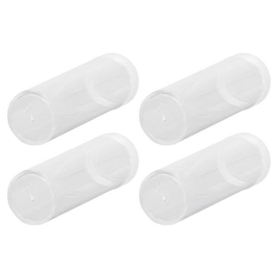 Tubes de Stockage de Pièces de Monnaie en Plastique Transparent Rond avec éponge de Coussin pour la Collection de Pièces de 25 Mm/0,98 Pouces