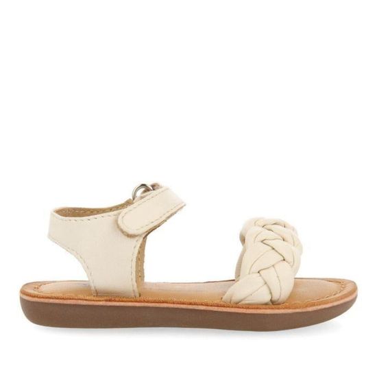 Sandales Plates GIOSEPPO Pour Fille - Modèle Wenham - En Cuir Naturel - Semelle Intérieure Responsable LWG