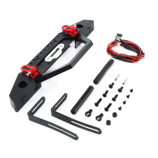 Pare-chocs Avant En Métal Avec LED Pour Traxxas TRX-4 – Protection Renforcée Pour RC Crawler 1/10, Compatible Sport 82024