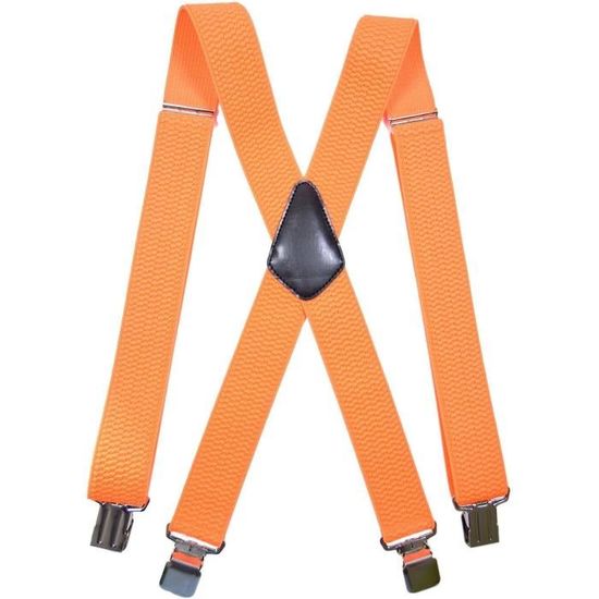 Bretelles Olata Olata - Bretelles De Travail Néon Extra Résistantes - 4 Clips Métalliques - 4cm De Large Olata Avec Croisement Renforcé