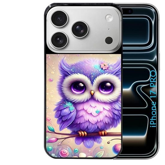 Coque Hydrogel Pour IPhone 13 - Motif Chouette Violette - Marque Taperso - Neuf