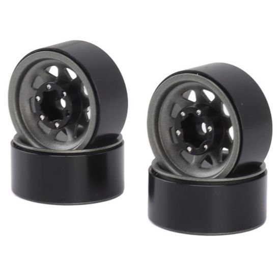 Copricerchi Look Beadlock Arancioni Per Traxxas X-Maxx (ABS) Con Viti Nere