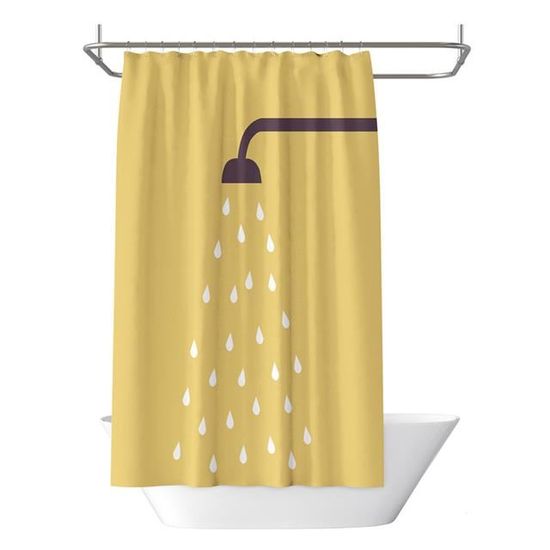 RIDEAU DE DOUCHE,shower curtain 3W100XH180cmRideau de douche en tissu imperméable à motif de