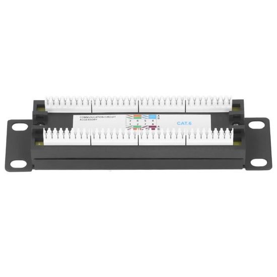 Panneau De Brassage 8 Ports Cat6 - Montage Mural Ou Rack 19" - Gigabit Ethernet, Connexions RJ45 - 3