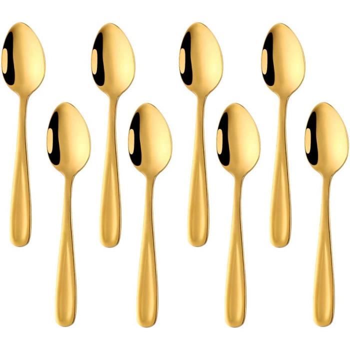 Cuillere a Cafe Expresso Dorées INOX 1810 Petite Cuillère à Dessert 13