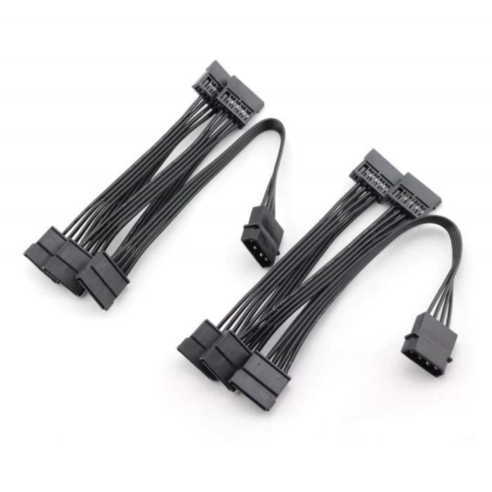 Câble D'Alimentation USB 9 Broches Vers SATA - Pour Carte Mère ITX & Disque Dur 2,5" Portable (Lot De 2)