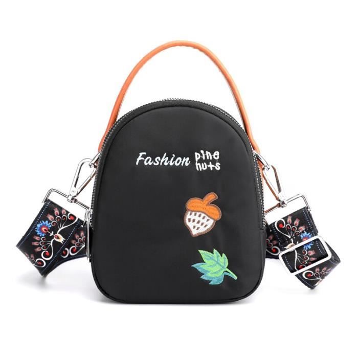 Sac À Bandoulière En Nylon En Forme De Demi-Lune Pour Les Femmes Sac À