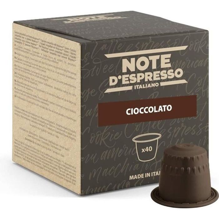 Chocolat - Capsules Exclusivement Compatibles avec Machine NESPRESSO* - 40 x 7 g