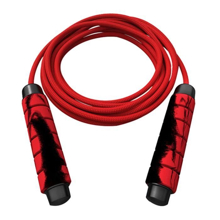 1 pc corde à sauter duplex roulement mousse poignée entraînement professionnel à équipement de remise en forme CORDE A SAUTER