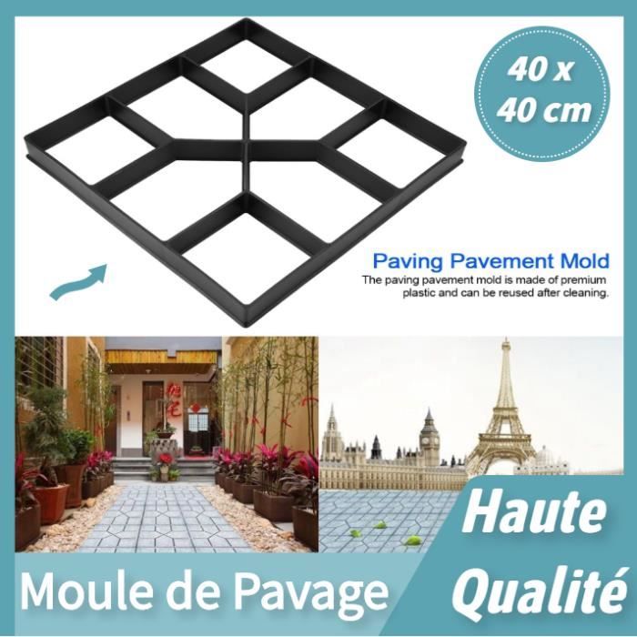 Moule pour béton réaliser des pavés et dalles de terrasse Carré 40x40CM HB020-RAI