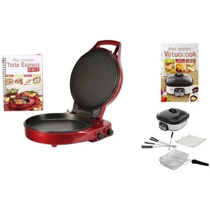 DUO TARTE EXPRESS 4 EN 1 + VIRTUOCOOK + LIVRES DE RECETTES