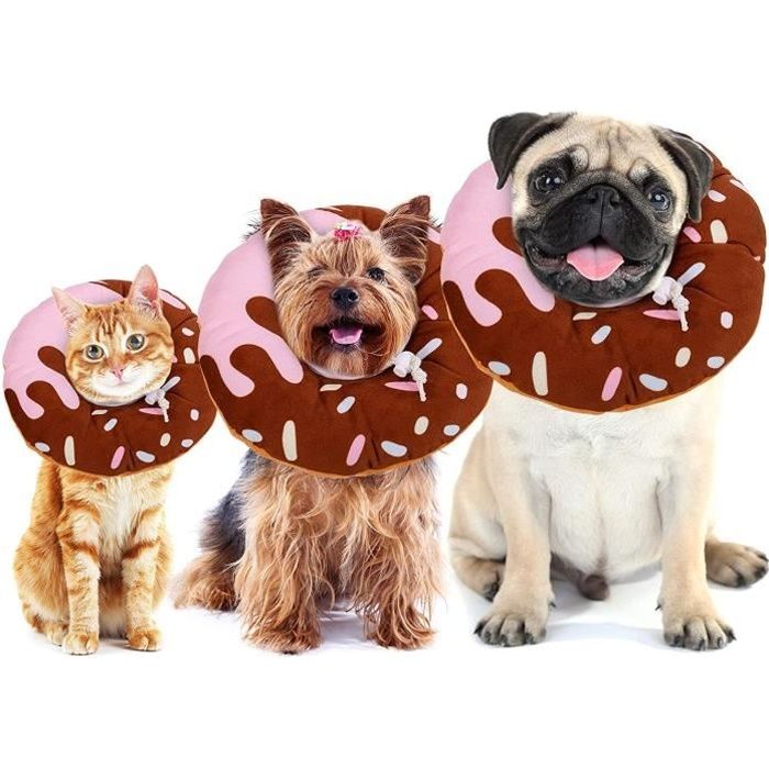 M Collier de Récupération de Chat Collier de Récupération Confortable Collerette de Protection Collerette pour Chiens pour Chats Mig