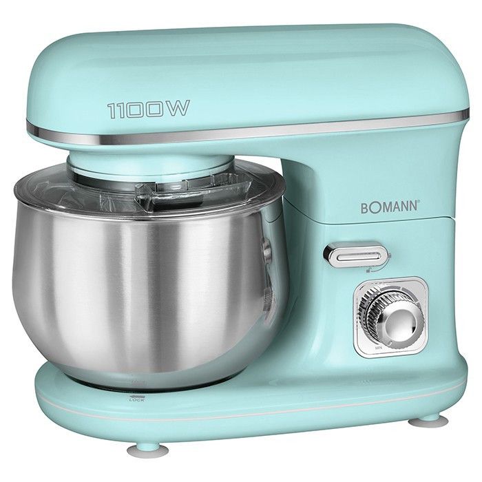 Robot Pâtissier Boulangerie Cuisine Ménager Multifonction Bol 5L 1100W Bomann KM 6030 Verde 03026