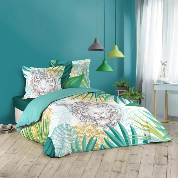 CDaffaires parure 3 p. 240 x 220 cm imprime 42 fils dessin place floresta