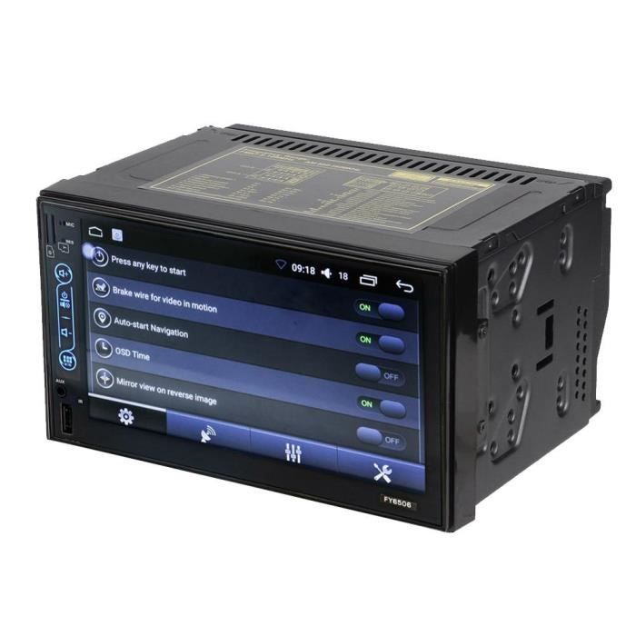 Drfeify Autoradio Multifonctionnel 7 pouces écran tactile voiture Bluetooth stéréo Radio MP4 Player Navigation GPS